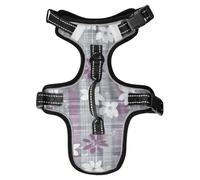 White Purple Flower Plaid Retro Reflective Dog harnessing for Great dane Walking Essentials Animal Vest for Dogs Chaleco para perro