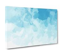 White Pursuing The Blue In Abstract Modern Art Canvas Wall Art Print Ready to Hang, Framed Picture for Living Room Bedroom Home Office Décor, 30x20 Inch (76x50 cm)