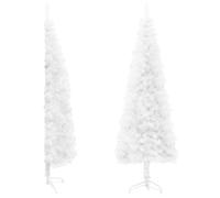 Vidaxl Slim Artificial Half Christmas Tree With Stand White 210 Cm
