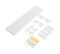 White PVC Cable Raceways for Wall, Tool Free Corner Routing | Home Theater and Office Use, Blends with Decor, Suits LED Strips and Console Leads