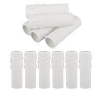White PVC Candle Socket Covers for Chandelier Bulbs 12pcs