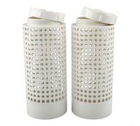 White Pvc Composting Bin With Screw Lid, Compact 12x6x6 Inch Space Saving Composter Tube For Small Garden Beds And Kitchen Scraps Recycling(3pcs)