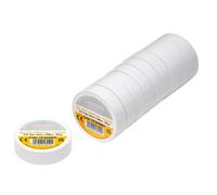 Draper PVC Electrical Insulation Tape Pack of 10 White 19mm 20m