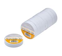 Draper PVC Electrical Insulation Tape Pack of 10 White 19mm 33m