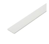White PVC Flat Bar DIY Trim, 12mm x 1 Metre Moisture Resistant Plastic Strip for Window Door and Flooring Edge Edging Finish