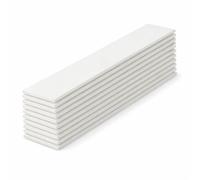 White PVC Flat Bar DIY Trim, 25mm x 1 Metre Moisture Resistant Plastic Strip for Window Door and Flooring Edge Edging Finish (10)