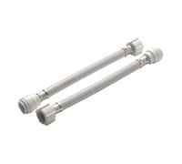 White PVC Hose 300mm-22mm x 3/4" Hand (Pack Of 2) John Guest White One Size