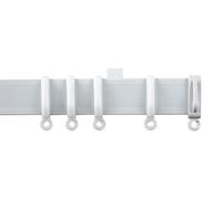 White PVC Plastic Curtain Track Bendable Flexi Track - Customised to Your Size (up to 1m (100cm))