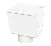White PVC Roof Gutter 19x16cm Weatherproof U-Shape(L) | U-shape profile, efficient water channeling, protects foundations, prevents wall damage, roof application