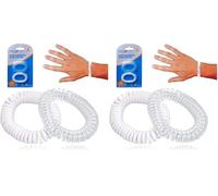 White PVC Travel Anti-Mosquito Wristbands - 4 Pack, Non-Irritating & Safe Pest Repellent for Outdoor Protection