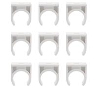 White PVC U Shaped Pipe Clamp for Wall and Ground Fixing | Plastic Rust Resistant Holder, Anti Scaling Support for Electricians, Plumbers, Wires and Workshop Wiring