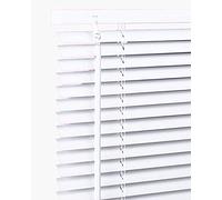 White PVC Venetian Blind Window Blinds Easy Fit Twist Open Close Control Wand Pull Cord Shutters Home Office (105W x 150H cm)
