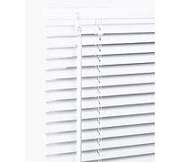 White PVC Venetian Blind Window Blinds Easy Fit Twist Open Close Control Wand Pull Cord Shutters Home Office Metal Headrail Blinds (225W x 213H cm)