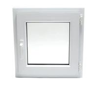 White PVC window 56x56cm double glazing 4/16/4 low emissive OPENING TO THE RIGHT
