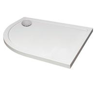 White Quadrant Bathroom Offset Shower Tray (Left) With Corner Waste Position, 1200 X 800mm - Balterley
