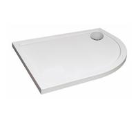 White Quadrant Bathroom Offset Shower Tray (Right) With Corner Waste Position, 1200 X 800mm - Balterley