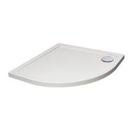 White Quadrant Stone Slip Resistant Shower Tray - 1000 X 1000mm - Balterley