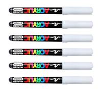 White Quick Dry Water Based Art Marker with Dense Colorant for Fine Detailing and Multi Substrate Application Fast-Drying Opaque Marker with Blendable Ideal for Projects on Various Materials