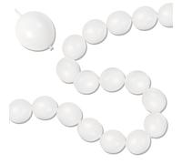 White Quick Link Balloons, 100PCS for Making Wall, Arch, Chains, Pearl Balloons for Wedding, Birthday, Baby Shower, Engagement, Graduation Party Decorations (6inch)