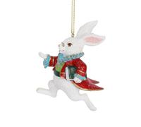 White Rabbit Christmas Bauble Alice in Wonderland Christmas Tree Ornament - 9cm