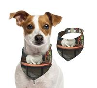 White Rabbit Dog Bandana for Small Medium Large Dogs, Cat Dogs Kerchief Triangle Bibs Scarf for Girl Or Boy
