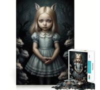 White Rabbit Haunted Forest Jigsaw for Teenagers 1000 Pieces Mental Improve Play Uniform Size Precise Pieces Family Fun Night Activity (50x75cm)