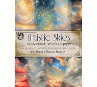 White Rabbit Imaginarium Artistic Skies. Sky & clouds scrapbook paper. Nature, skyscapes & weather designs. 20 sheets, 8.5x11 inches. Perfect for scrapbooking, decoupage, junk journaling.