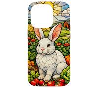 White Rabbit in a Colorful Garden on a Sunny Day Case for iPhone 14 Pro