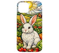 White Rabbit in a Colorful Garden on a Sunny Day Case for iPhone 15 Plus
