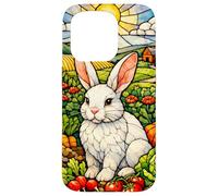 White Rabbit in a Colorful Garden on a Sunny Day Case for iPhone 15 Pro