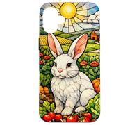 White Rabbit in a Colorful Garden on a Sunny Day Case for iPhone 16 Plus