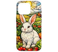 White Rabbit in a Colorful Garden on a Sunny Day Case for iPhone 16 Pro