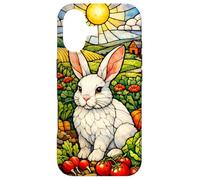 White Rabbit in a Colorful Garden on a Sunny Day Case for iPhone 17