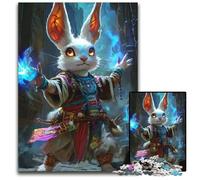 White Rabbit Mage JigsawPuzzle 1000 Pieces for Adults Wooden Jigsaw Puzzles Colorful Home Decor & Interactive Family Game, 1000 PCS(75x50cm)