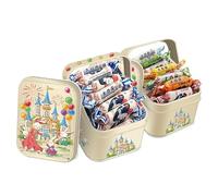White Rabbit Milk Candy, Chinese classic milk sugar, toffee, mixed fruit flavored gummies, instant fudge, sweet sugar, Valentine's Day gift box, wedding candy, Dim sum (Mixed flavors,115g*2 cans)