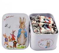 White rabbit original flavor milk candy, assorted flavor toffee, mixed fruit flavored gummies, Canned candy gift, instant sweet fudge snackt, Wedding sugar, Dim sum (114g*2 cans,Chocolate)