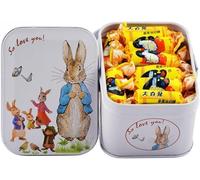 White rabbit original flavor milk candy, assorted flavor toffee, mixed fruit flavored gummies, Canned candy gift, instant sweet fudge snackt, Wedding sugar, Dim sum (114g*2 cans,Banana)