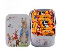 White rabbit original milk candy, assorted flavor toffee, canned mixed fruit flavored gummies, Valentine's Day candy gifts, Wedding sugar, instant sweet fudge snack (Mango flavor,114g*1 can)