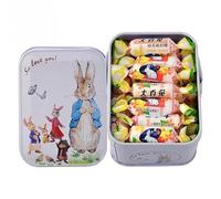 White rabbit original milk candy, assorted flavor toffee, canned mixed fruit flavored gummies, Valentine's Day candy gifts, Wedding sugar, instant sweet fudge snack (Osmanthus flavor,114g*2 cans)