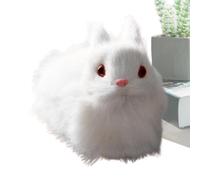White Rabbit Pattern, Realistic Plush Rabbits | Animal Bunny Toys Imitate Furry Rabbits - Simulation Animal Patterns, Realistic Plush Rabbits for Decoraz