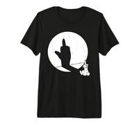 White Rabbit Shows Middle Finger in the Shadow Premium T-Shirt