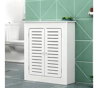 White Radiator Cover Radiator Covers for Home Bathroom Floor Cabinet with 2 Doors Heater Access Panel for Living Room(80x80x25cm/31x31x10in)