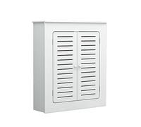 White Radiator Cover Storage Rack, Bathroom Floor Cabinet, Wooden Radiator Cover Storage Cabinet, Suitable for Family Living Rooms(35.4x27.5x7.8cm)