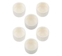 White Radiator Valve Cap M30x1.5 Thread Push-Fit Cover for Central Heating TRV Protection 40mm 6 Pack