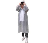 White Rain Poncho Raincoats for Women Men, 2 Pack Waterproof EVA Reusable Lightweight Rain Coat Jacket with Hood, Ideal for Camping Hiking Festivals Everyday Use, Compact & Easy to Carry