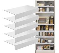 White Ready-to-use Shelf Cover, Customizable PVC Wire Rack Liner for Enhances Aaesthetic, Sturdy Kitchen Shelf Liner for Waterproof & Oil-resistant(5pcs,28x16x3inch/71x41x8cm)