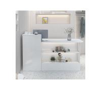 White Recept Counter Multi layer Display Stand for Office Fur Cash Desk Showcase Stable Load bearing Design Versatile for Various Scenarios (120CM Right)