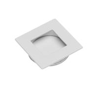 (White) Recessed Flush Sliding Door Handle Finger Pull Square 40 x 40 x 10mm 5 Colours