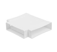 White Rectangular Channel T Piece Connector / 60mm x 204mm / 3 Way Duct Adaptor Tube Connector/Lightweight PVC Material