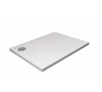 White Rectangular Stone Resin Premium Shower Tray With Corner Waste Position, 1200 X 800 mm - Balterley